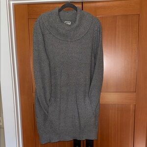 Duluth Trading Co Gray Cowl Neck Sweater
